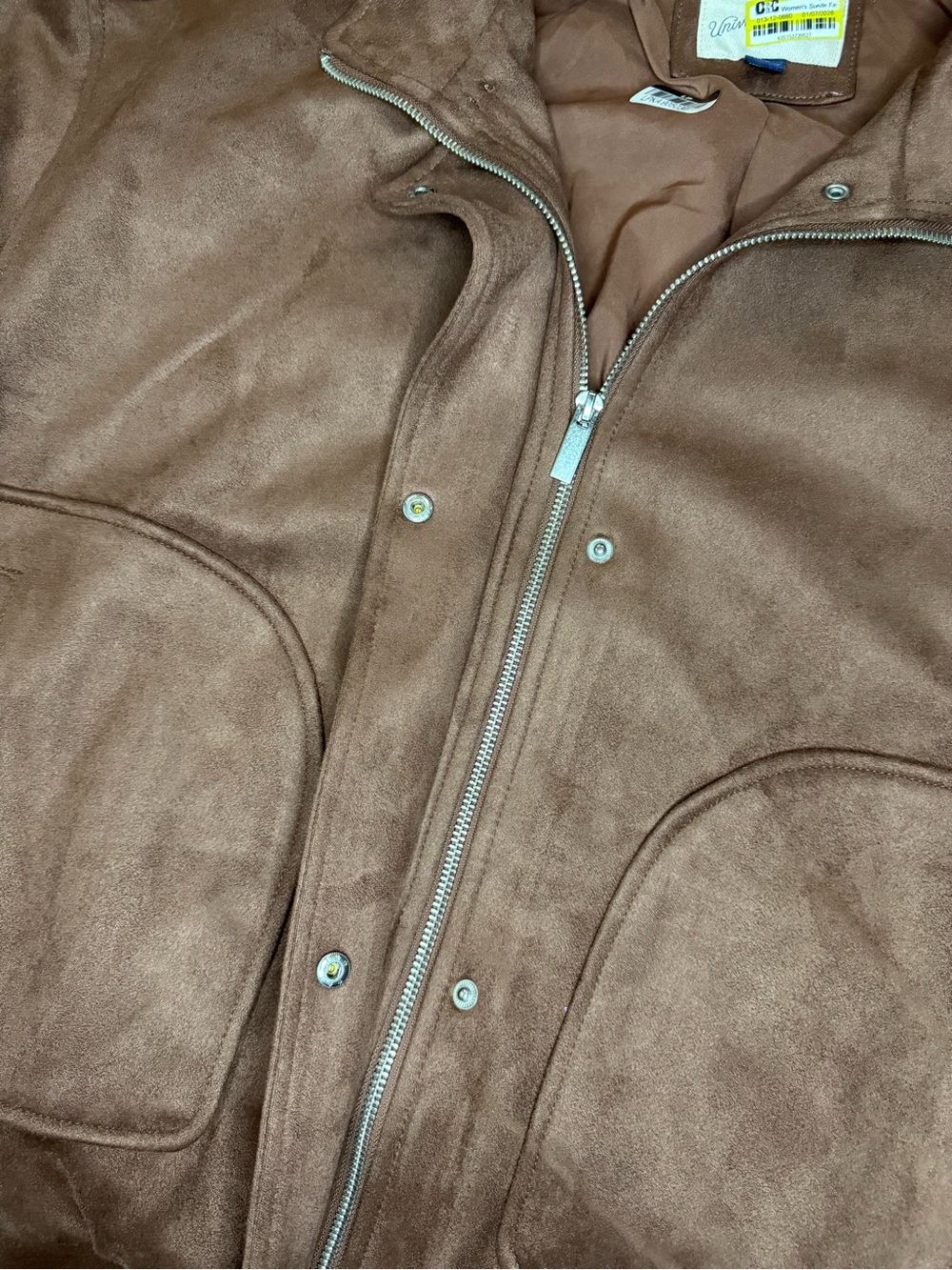 Universal Thread Women’s Faux Suede Bomber Jacket - Brown Size XXL NWOT - Picture 6 of 12